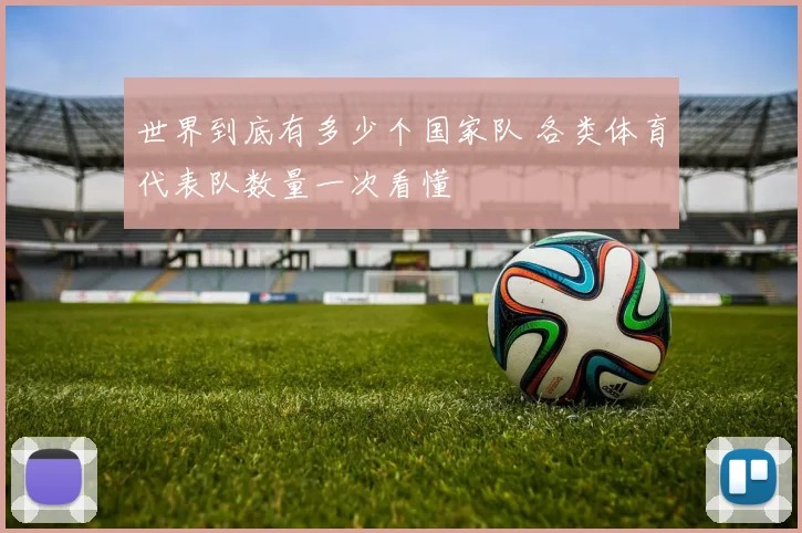 世界到底有多少个国家队 各类体育代表队数量一次看懂